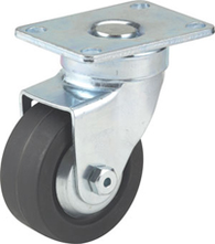 4” DARNELL NEOPRENE WHEEL RIGID CASTER