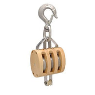 4" TRIPLE IRON STRAP WOOD BLOCK
