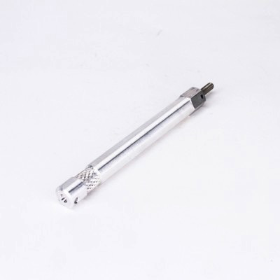 6" ALUMINUM BABY PIN WITH 3/8" MALE THREAD