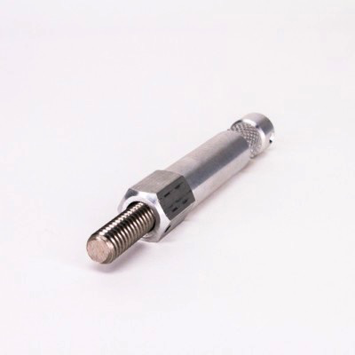 3" ALUMINUM BABY PIN WITH 3/8" MALE THREAD