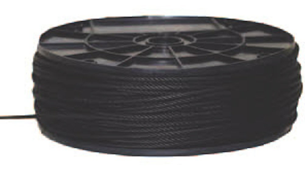 Black Aircraft Cable (Wire Rope) 3/16" x 500'
