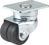 2 1/2” DARNELL HARD RUBBER DOUBLE WHEEL SWIVEL CASTER