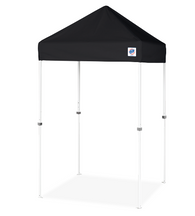 EZUP VUE TENT 5X5 (WHITE STEEL FRAME. BLACK TOP & COVER BAG INCLUDED)