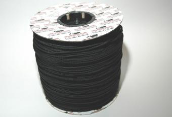 ROLL BLACK BRAIDED POLYESTER CORD 1/8" X 2100FT