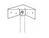 CORNER PLATE 1" PIPE #HCP10