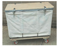 HAMPER 8 BUSHEL W/TOP & 3" SWIVEL DARNELL CASTERS